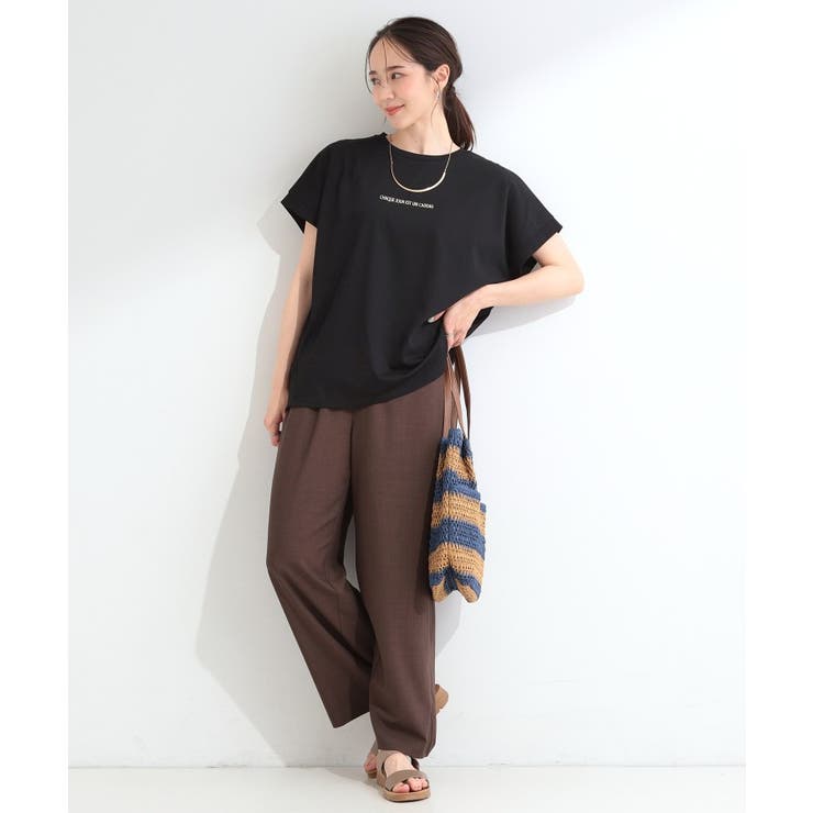 【汗じみ防止/ひんやり/S-LL】インせず着られる 刺繍ロゴTシャツ | SHOO・LA・RUE | 詳細画像19 