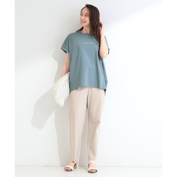 【汗じみ防止/ひんやり/S-LL】インせず着られる 刺繍ロゴTシャツ | SHOO・LA・RUE | 詳細画像15 