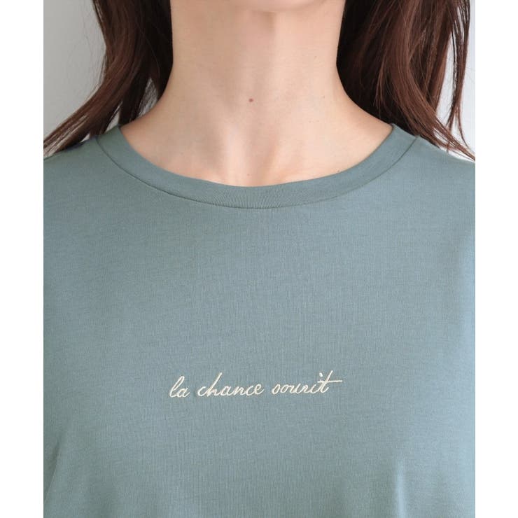 【汗じみ防止/ひんやり/S-LL】インせず着られる 刺繍ロゴTシャツ | SHOO・LA・RUE | 詳細画像28 