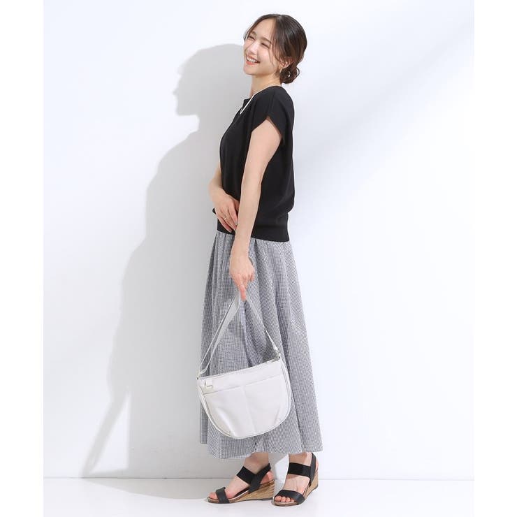 【撥水】フロントポケットハーフムーンショルダーバッグ | SHOO・LA・RUE | 詳細画像2 