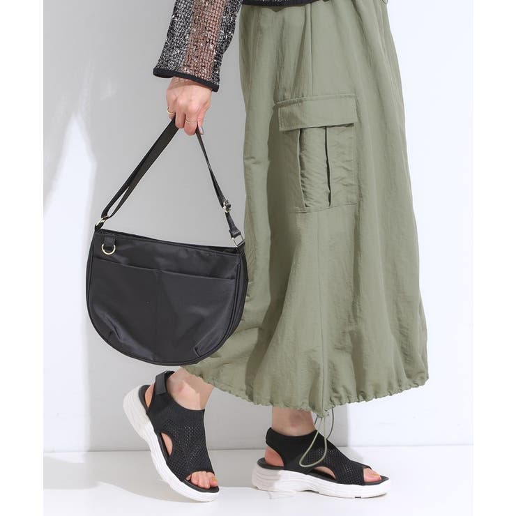 【撥水】フロントポケットハーフムーンショルダーバッグ | SHOO・LA・RUE | 詳細画像5 