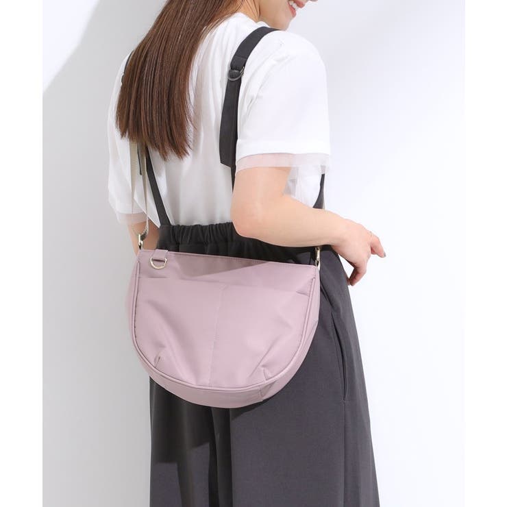 【撥水】フロントポケットハーフムーンショルダーバッグ | SHOO・LA・RUE | 詳細画像11 