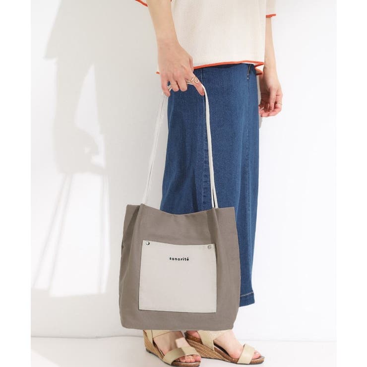シンプルだから使いやすい つまみハンドル帆布トートバッグ | SHOO・LA・RUE | 詳細画像1 