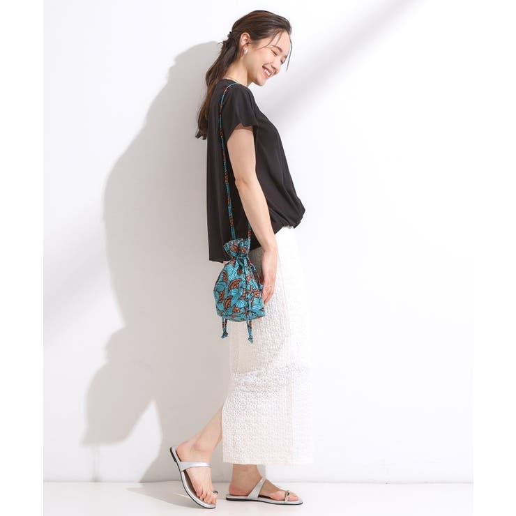 ころんとしたフォルムが魅力 ラタプリント 巾着ショルダーバッグ | SHOO・LA・RUE | 詳細画像6 