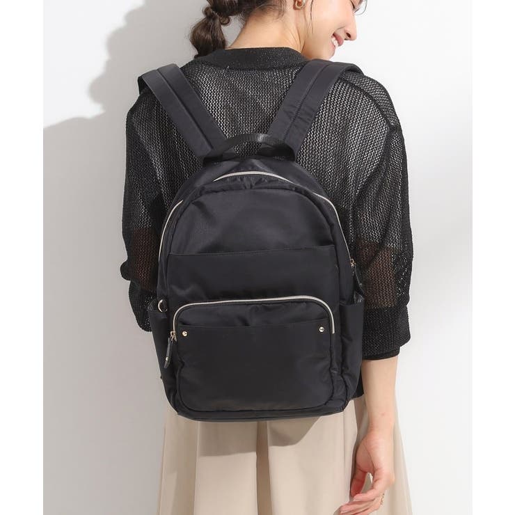 ブラック(019) | 【撥水】整理整頓できちゃうリュック【低反発ショルダー】 | SHOO・LA・RUE