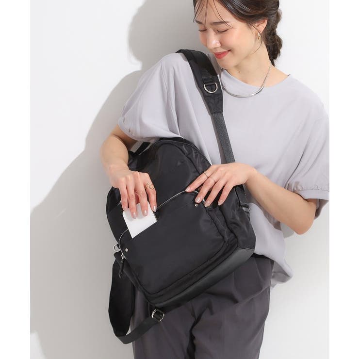 ブラック(519) | 【撥水】整理整頓できちゃうリュック【低反発ショルダー】 | SHOO・LA・RUE