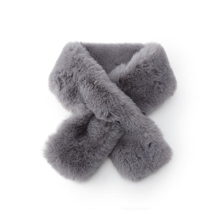 チャコールグレー(013) | フェイクファー差し込みマフラー | SHOO・LA・RUE