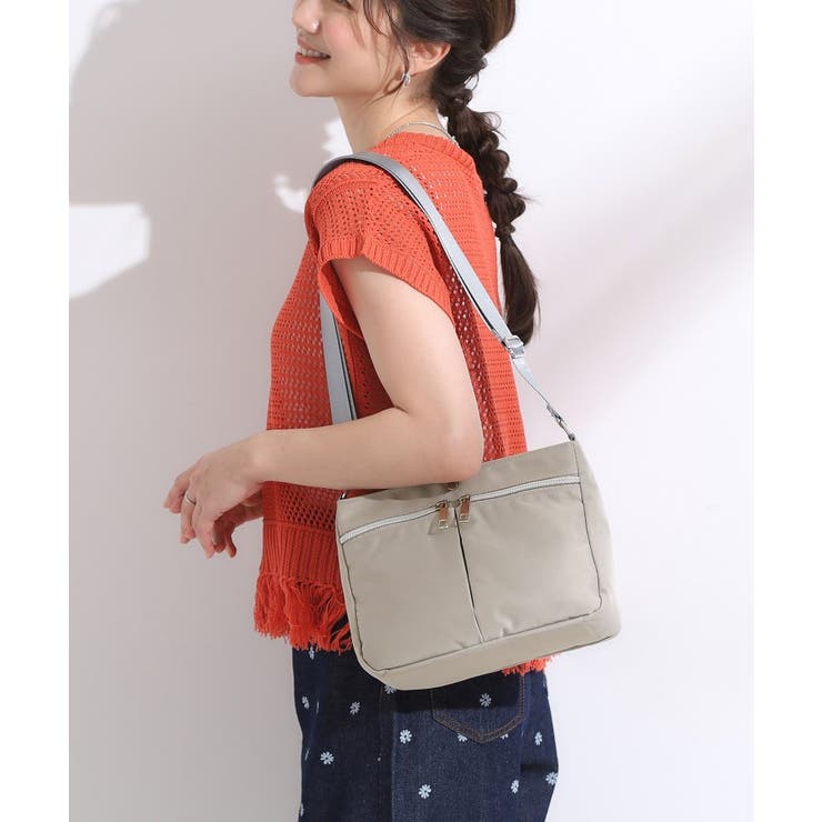 グレー(012) | 【撥水】フロントポケットショルダーバッグ | SHOO・LA・RUE