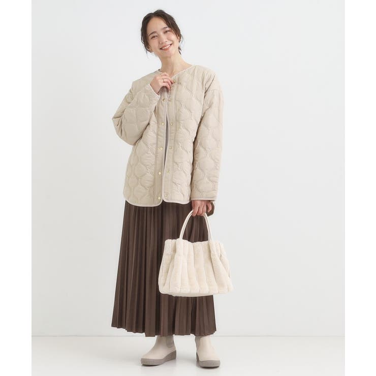 【高レビュー/2WAY】きれい見えで上品な ストライプファートートバッグ | SHOO・LA・RUE | 詳細画像2 