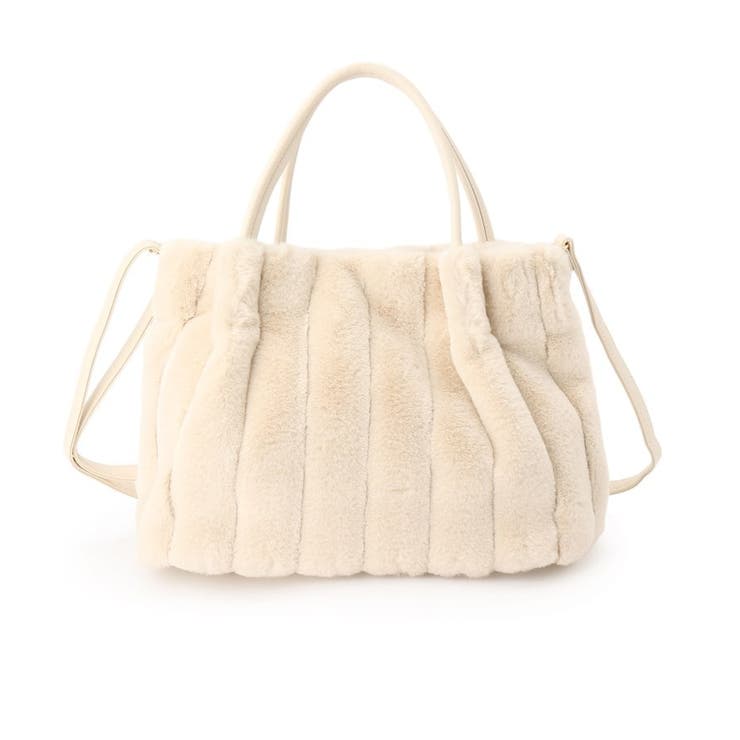 【高レビュー/2WAY】きれい見えで上品な ストライプファートートバッグ | SHOO・LA・RUE | 詳細画像13 