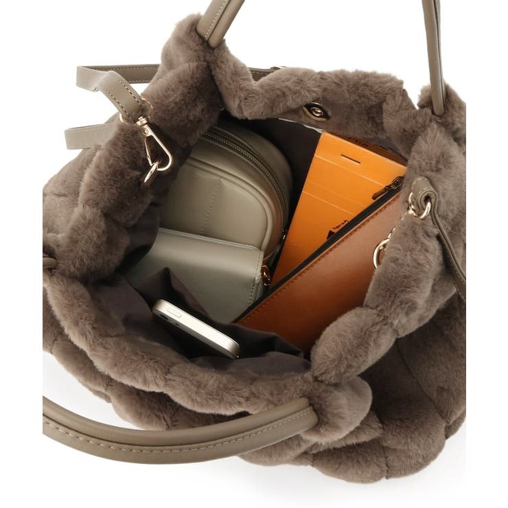 【高レビュー/2WAY】きれい見えで上品な ストライプファートートバッグ | SHOO・LA・RUE | 詳細画像28 