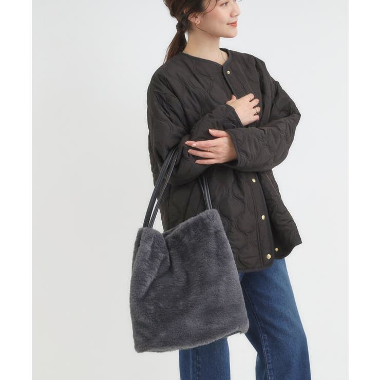 つまみハンドルフェイクファートートバッグ | SHOO・LA・RUE | 詳細画像3 