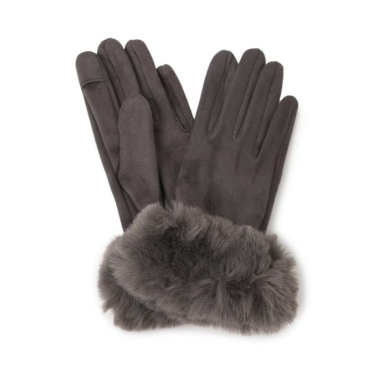 グレー(012) | 手首フェイクファー五指グローブ | SHOO・LA・RUE