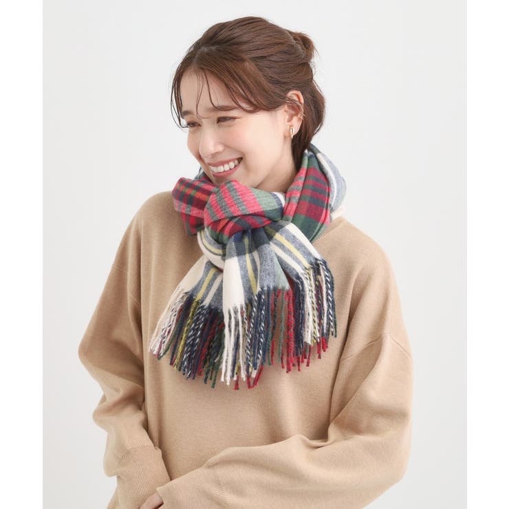 柄アソートチェックストール | SHOO・LA・RUE | 詳細画像1 