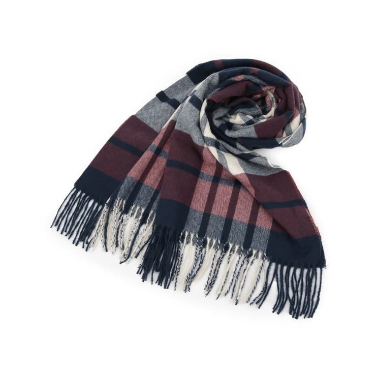 ネイビー(294) | 柄アソートチェックストール | SHOO・LA・RUE