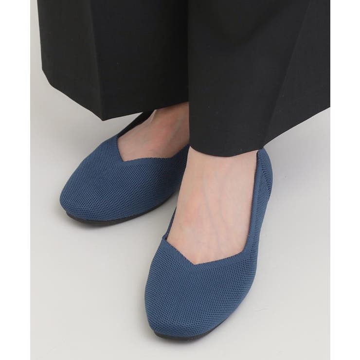 【22.5cm-24.5cm】洗えてさらさらニットパンプス | SHOO・LA・RUE | 詳細画像1 