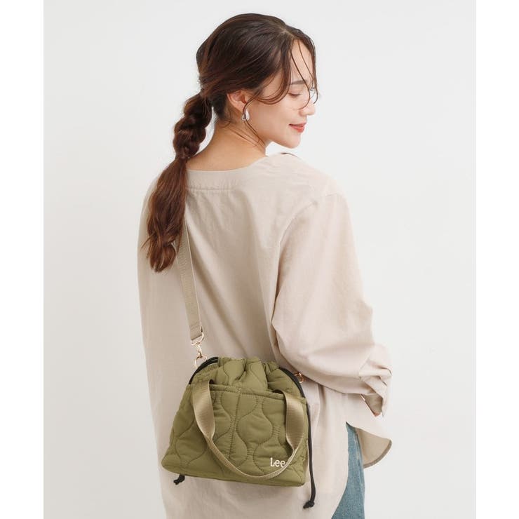 カーキ(027) | 【Lee別注】巾着ショルダーバッグ | SHOO・LA・RUE