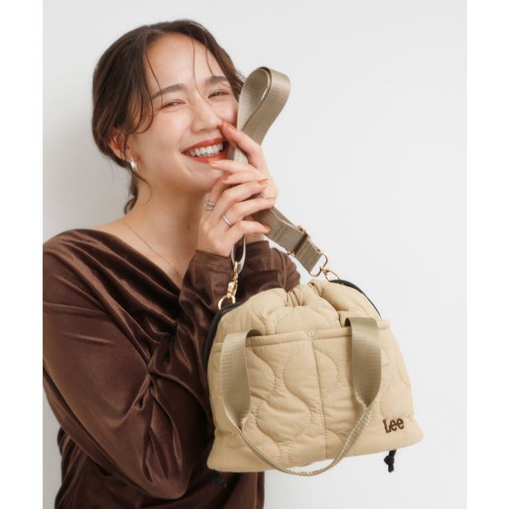 グレージュ(050) | 【Lee別注】巾着ショルダーバッグ | SHOO・LA・RUE