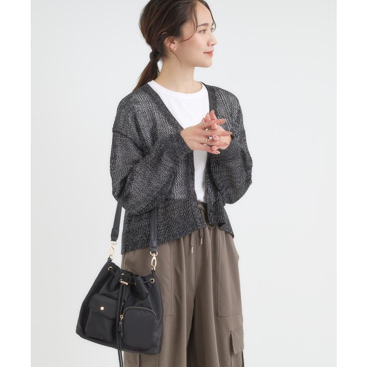 ブラック(019) | 【撥水】2WAY巾着ショルダーバッグ | SHOO・LA・RUE