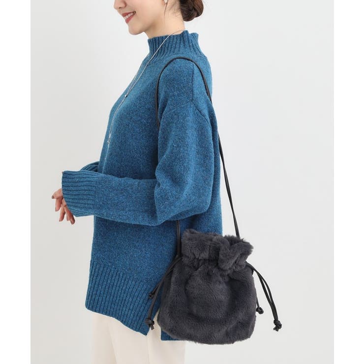 フェイクファー巾着ショルダーバッグ | SHOO・LA・RUE | 詳細画像1 