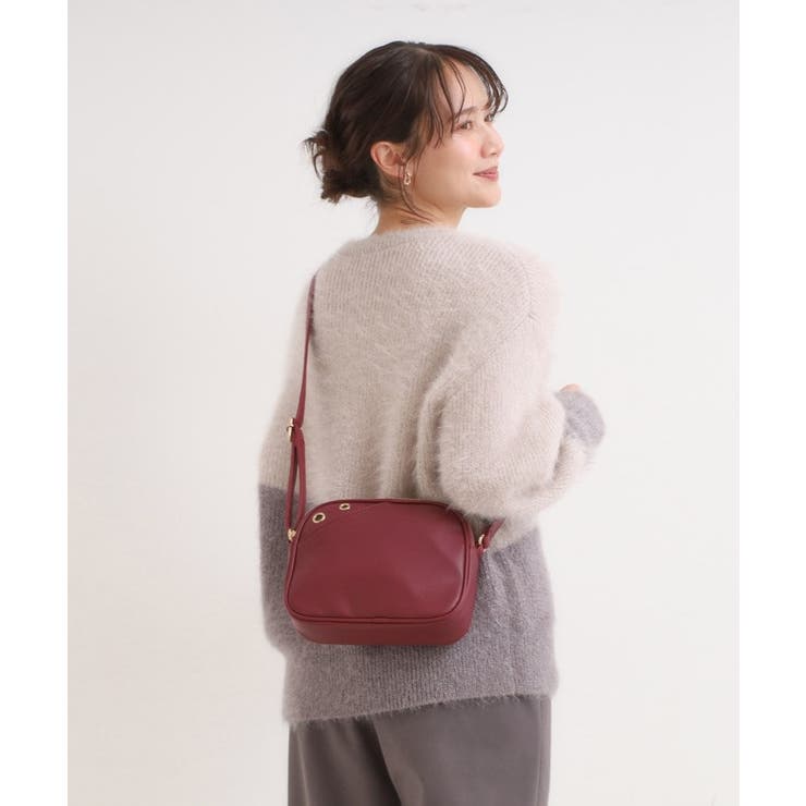 ボルドー(064) | ハトメボックスショルダーバッグ | SHOO・LA・RUE