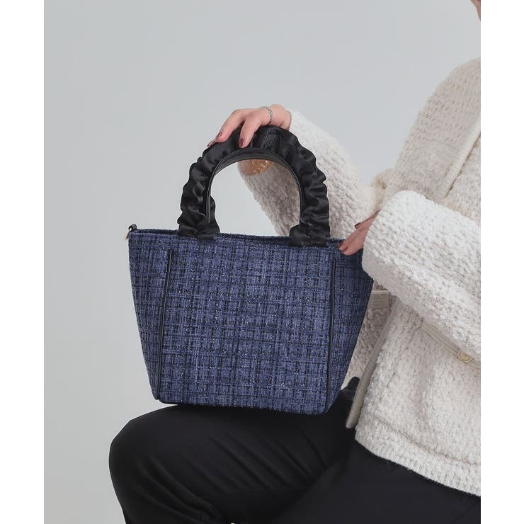 フリルハンドルツイードトートバッグ | SHOO・LA・RUE | 詳細画像3 