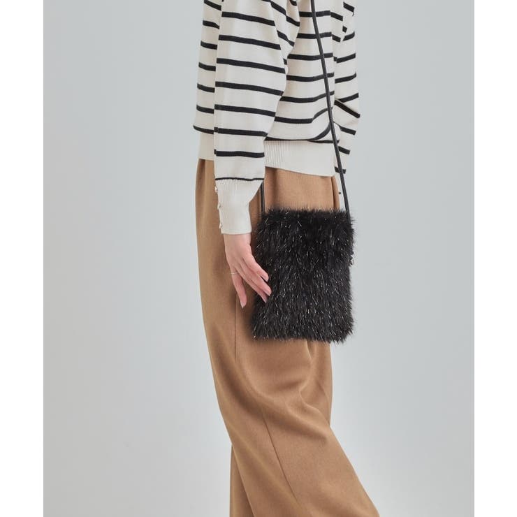 ラメ入りファーが目を惹く ミニショルダーバッグ | SHOO・LA・RUE | 詳細画像5 