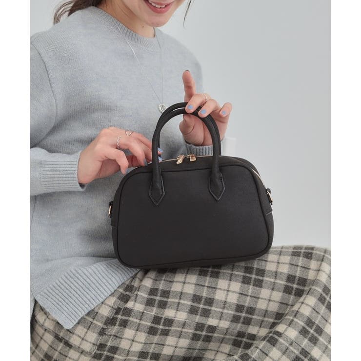 ブラック(019) | スエード調ボストンバッグ | SHOO・LA・RUE