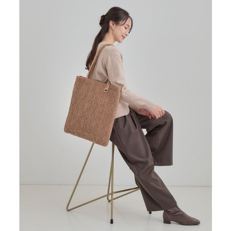 ラメ格子柄スクエアトートバッグ | SHOO・LA・RUE | 詳細画像4 