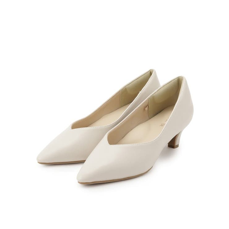 【通勤 セレモニー】Vカットデザインで足が美しく見える ベーシック5cmパンプス | SHOO・LA・RUE | 詳細画像1 