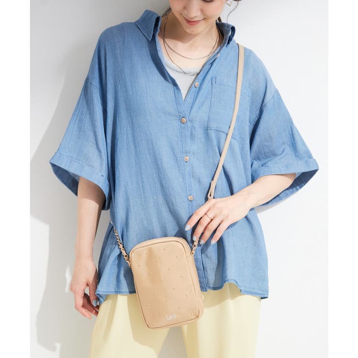 ゴールド(807) | 【Lee別注／撥水】スタッズミニショルダーバッグ | SHOO・LA・RUE