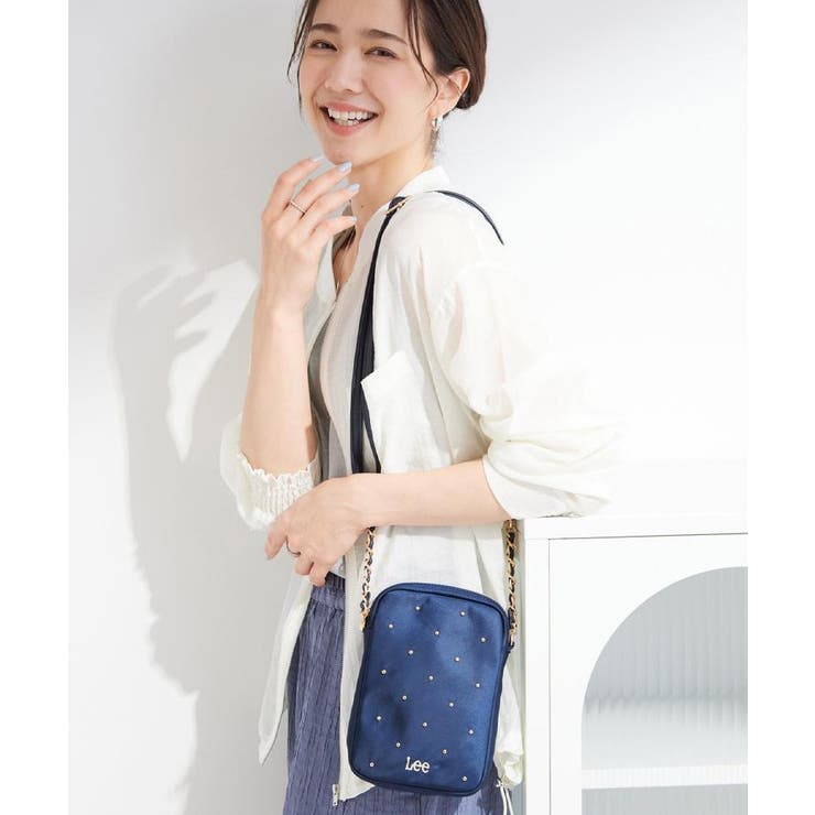 ネイビー(894) | 【Lee別注／撥水】スタッズミニショルダーバッグ | SHOO・LA・RUE