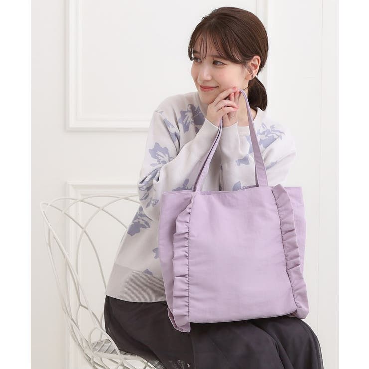 パープル(081) | 【セレモニー】フリルトートバッグ | SHOO・LA・RUE