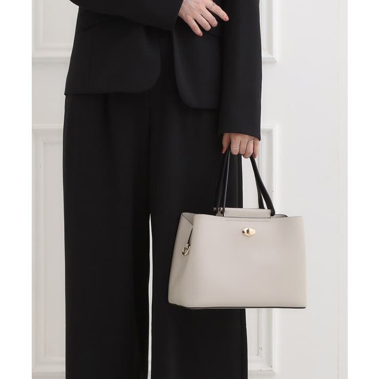 グレー(512) | 【セレモニー】フロント金具トートバッグ | SHOO・LA・RUE