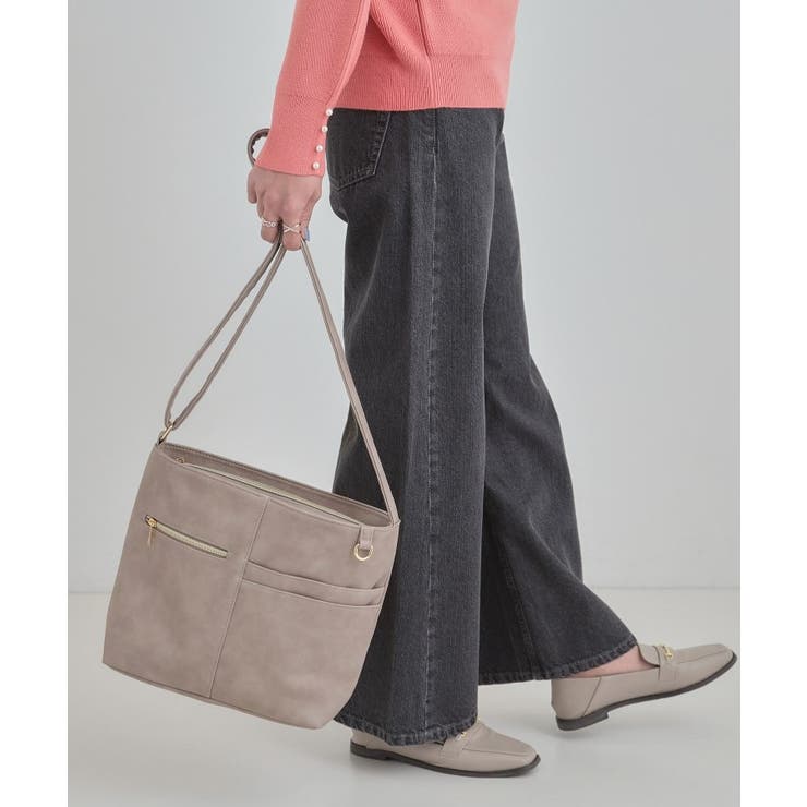 【8ポケット】フロント切り替えショルダーバッグ | SHOO・LA・RUE | 詳細画像7 