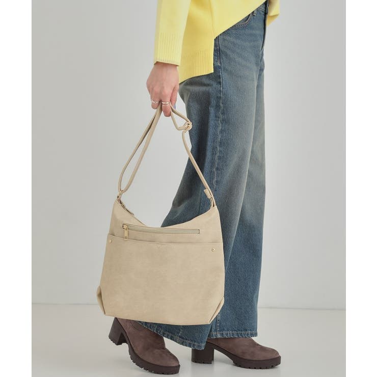 ベージュ(052) | フロントWポケットショルダーバッグ | SHOO・LA・RUE