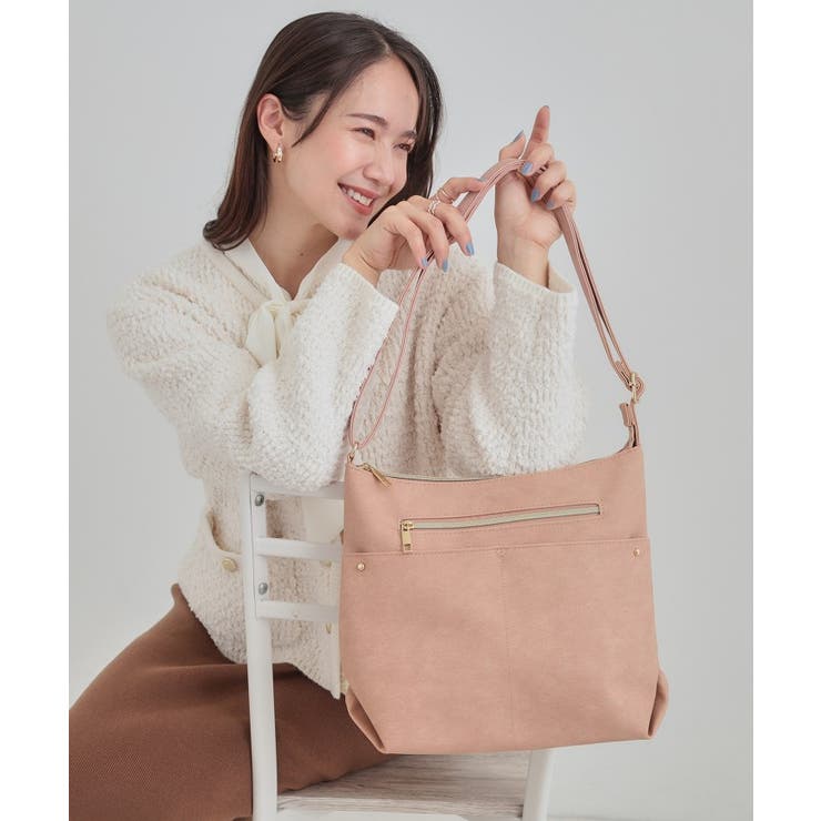 ピンク(072) | フロントWポケットショルダーバッグ | SHOO・LA・RUE