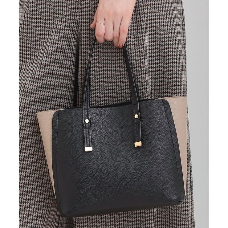 【軽量/2WAY】ハンドル金具 配色トートバッグ | SHOO・LA・RUE | 詳細画像5 