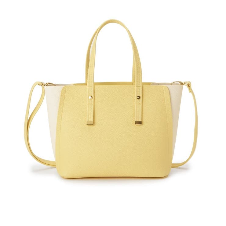 【軽量/2WAY】ハンドル金具 配色トートバッグ | SHOO・LA・RUE | 詳細画像14 