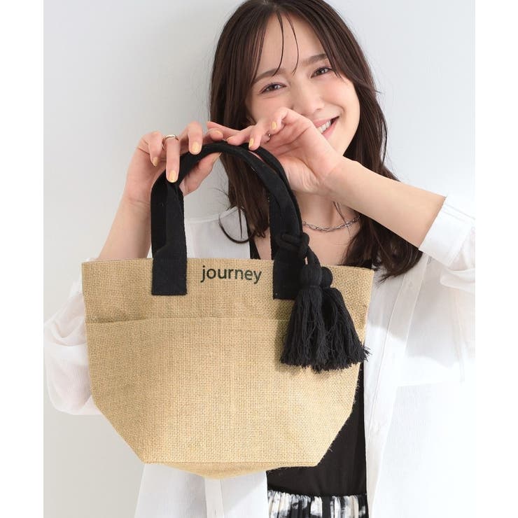 ブラック(019) | ジュートランチトートバッグ | SHOO・LA・RUE