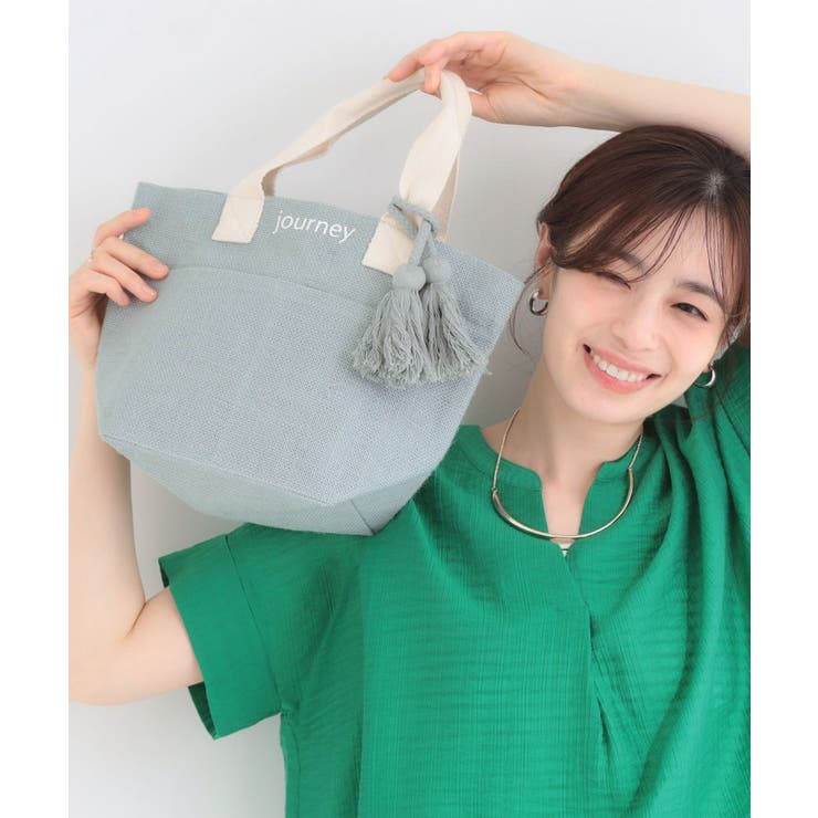 サックスブルー(090) | ジュートランチトートバッグ | SHOO・LA・RUE