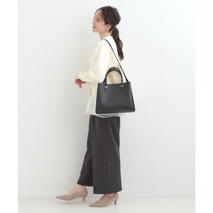 一枚革風三層トートバッグ | SHOO・LA・RUE | 詳細画像4 