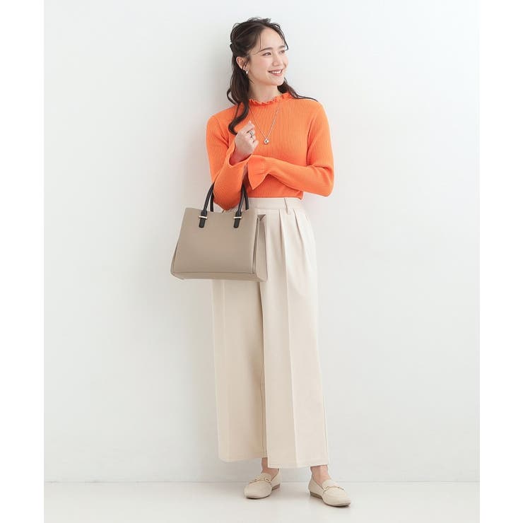 一枚革風三層トートバッグ | SHOO・LA・RUE | 詳細画像6 