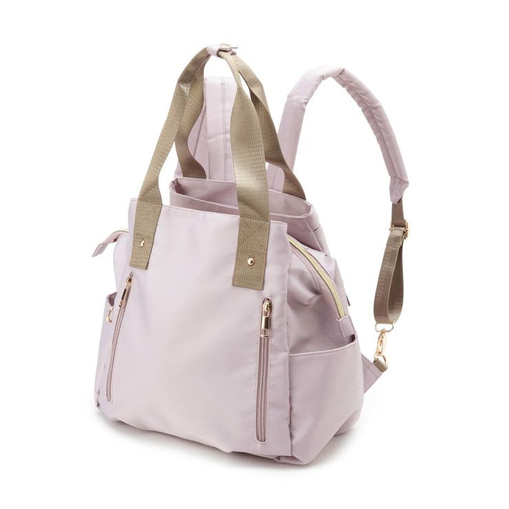 【撥水／2WAY】トートにもなる低反発ベルトの3層リュック | SHOO・LA・RUE | 詳細画像9 