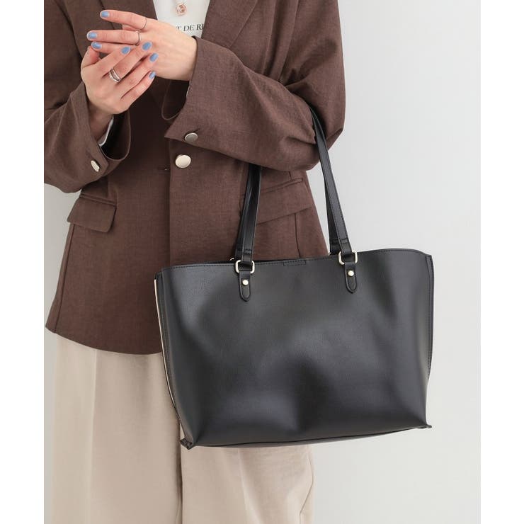 ブラック(019) | 【A4】サイド配色トートバッグ | SHOO・LA・RUE