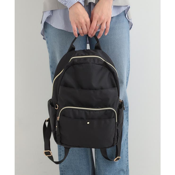 ブラック(019) | 【撥水】整理整頓できちゃうリュック | SHOO・LA・RUE