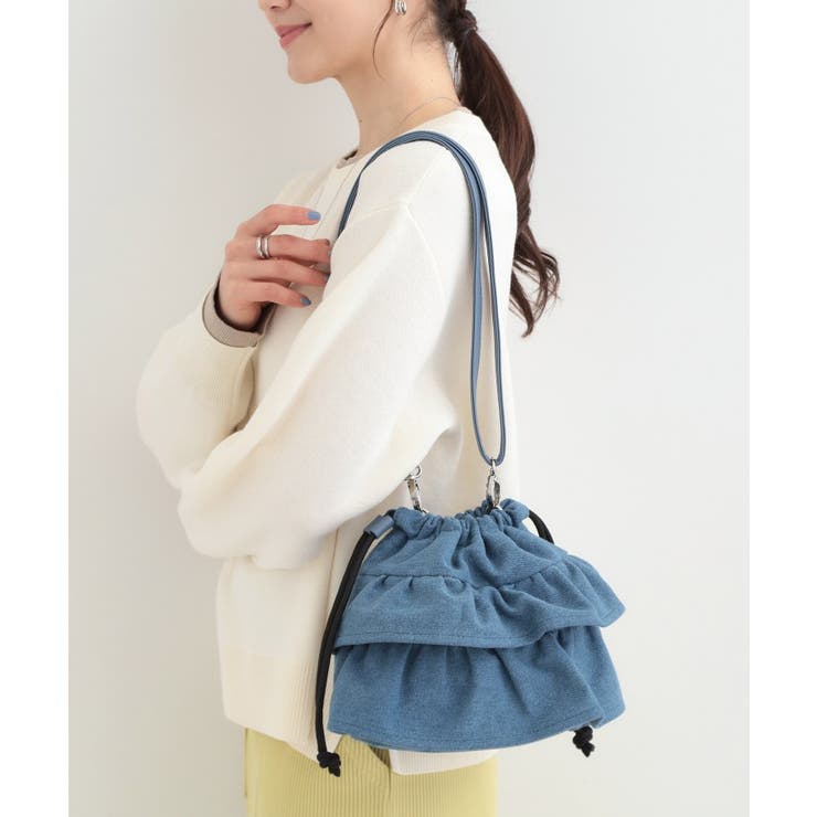 デニム巾着ショルダーバッグ | SHOO・LA・RUE | 詳細画像1 