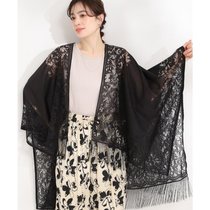 ブラック(019) | レースポンチョ | SHOO・LA・RUE