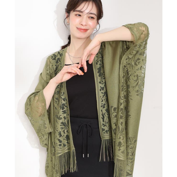 カーキ(027) | レースポンチョ | SHOO・LA・RUE