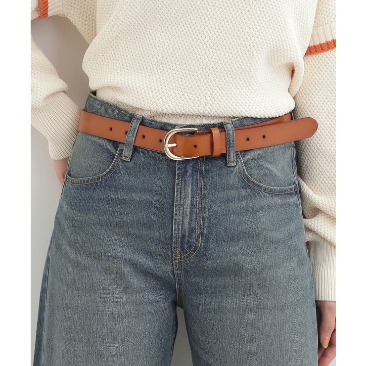 シンプル牛革ベルト（3cm巾） | SHOO・LA・RUE | 詳細画像5 